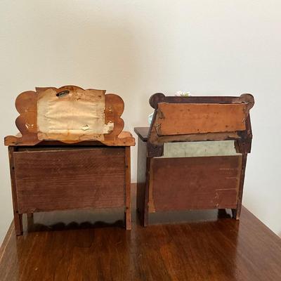 L852 Two Antique Doll Dressers With Access