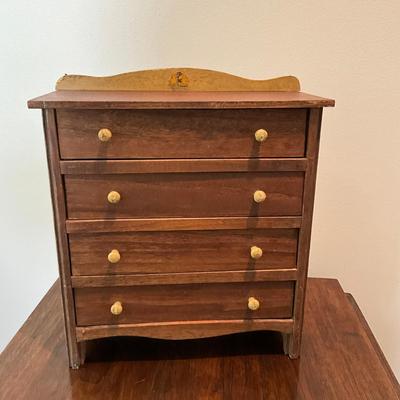L853 Antique Doll Four Drawer Doll Dresser