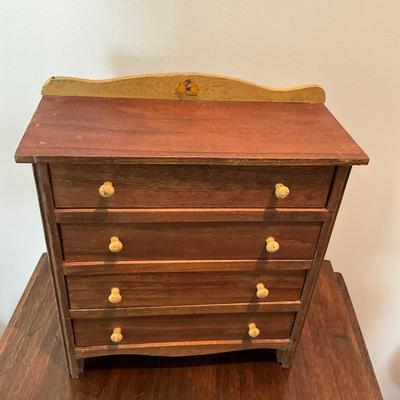 L853 Antique Doll Four Drawer Doll Dresser