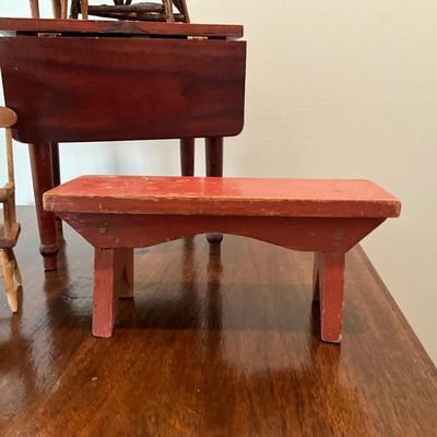 L856 Lot of Minature Doll Furniture