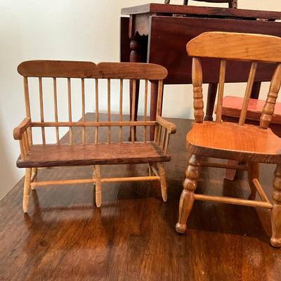 L856 Lot of Minature Doll Furniture