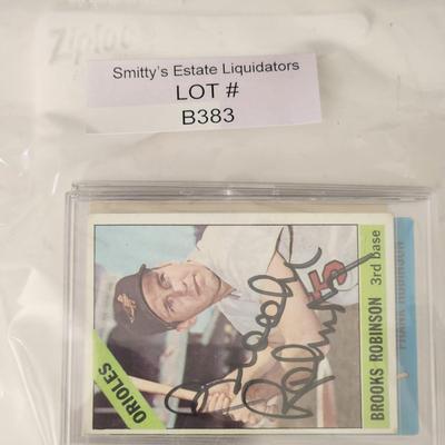 3 Baltimore Orioles Signed Autographed Baseball Cards Brooks Robinson, Frank Robinson, Boog Powell