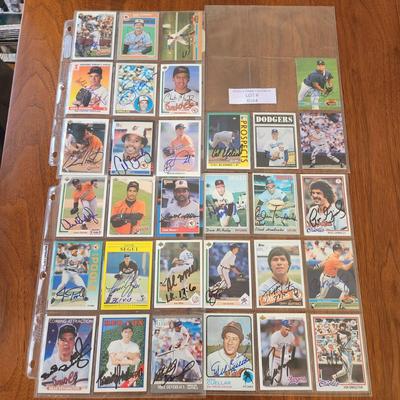 Lot of 34 Signed Autographed Baseball Cards Mostly Baltimore Orioles Cal Ripken Jr. ,Rick Dempsey, Al Bumbry , Bed McDonald, Jim Palmer...