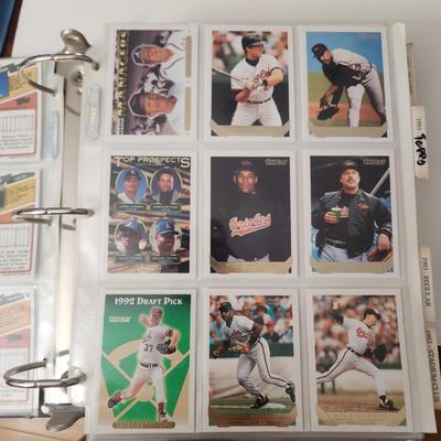 Baseball Card Album w Baltimore Orioles cards Several complete sets 1980's 1990's