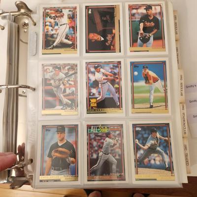 Baseball Card Album w Baltimore Orioles cards Several complete sets 1980's 1990's