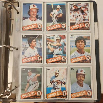 Baseball Card Album w Baltimore Orioles cards Several complete sets 1980's 1990's
