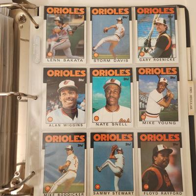 Baseball Card Album w Baltimore Orioles cards Several complete sets 1980's 1990's
