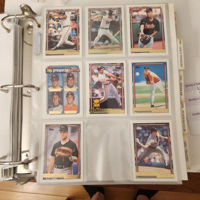 Baseball Card Album w Baltimore Orioles cards Several complete sets 1980's 1990's