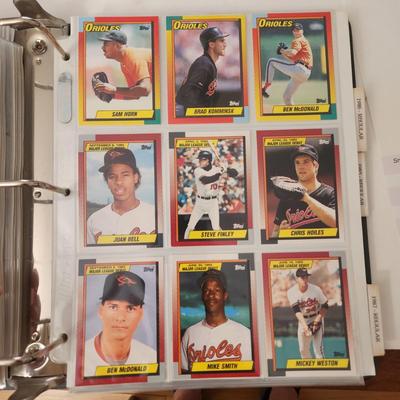 Baseball Card Album w Baltimore Orioles cards Several complete sets 1980's 1990's