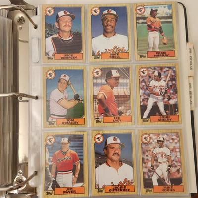 Baseball Card Album w Baltimore Orioles cards Several complete sets 1980's 1990's