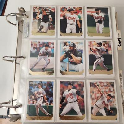 Baseball Card Album w Baltimore Orioles cards Several complete sets 1980's 1990's