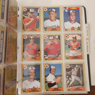Baseball Card Album w Baltimore Orioles cards Several complete sets 1980's 1990's