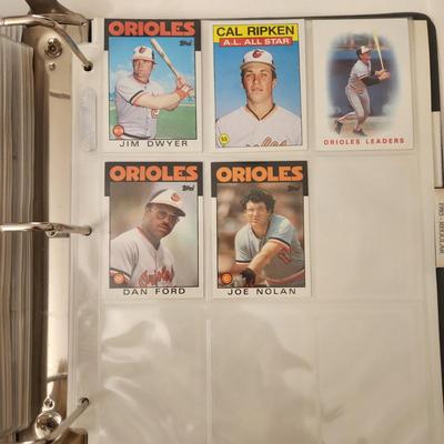 Baseball Card Album w Baltimore Orioles cards Several complete sets 1980's 1990's