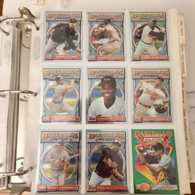 Baseball Card Album w Baltimore Orioles cards Several complete sets 1980's 1990's