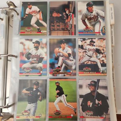 Baseball Card Album w Baltimore Orioles cards Several complete sets 1980's 1990's
