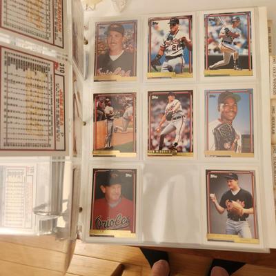 Baseball Card Album w Baltimore Orioles cards Several complete sets 1980's 1990's
