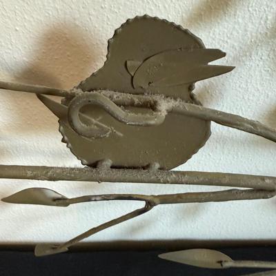 Metal Umbrella Stand and Metal Bird Art (B1-BM)