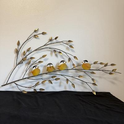 Metal Umbrella Stand and Metal Bird Art (B1-BM)