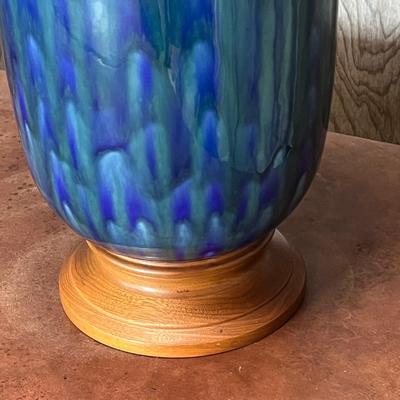 Large Vintage Ceramic Tabletop Lamp 43" Tall
