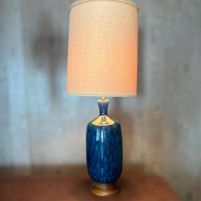 Large Vintage Ceramic Tabletop Lamp 43" Tall
