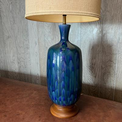 Large Vintage Ceramic Tabletop Lamp 43" Tall