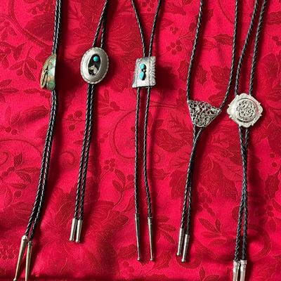 Men’s Bolo Ties, including a sterling silver one