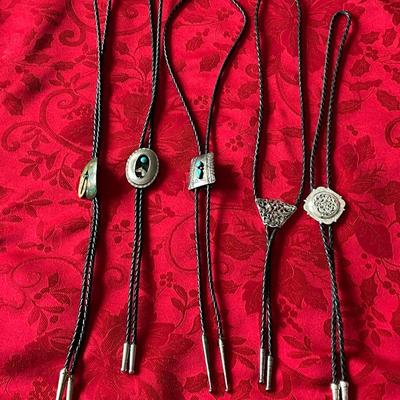 Men’s Bolo Ties, including a sterling silver one