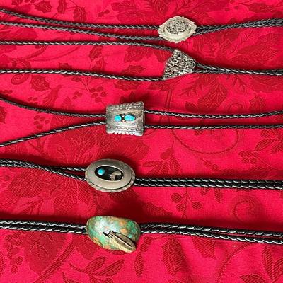 Men’s Bolo Ties, including a sterling silver one
