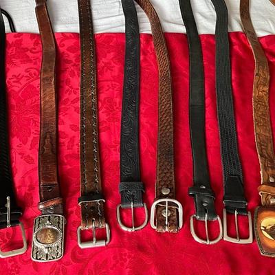 Group of Belts, 46-48”
