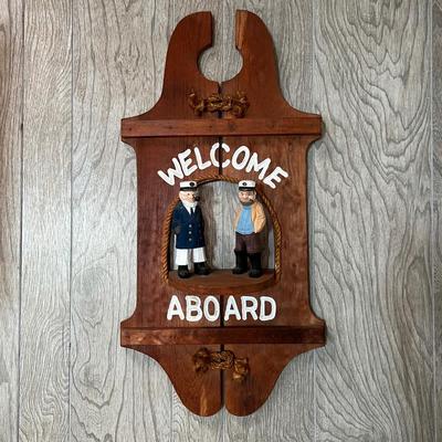 Vintage Wood & Ceramic Nautical Decor