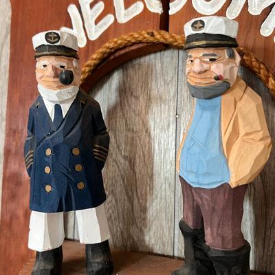 Vintage Wood & Ceramic Nautical Decor