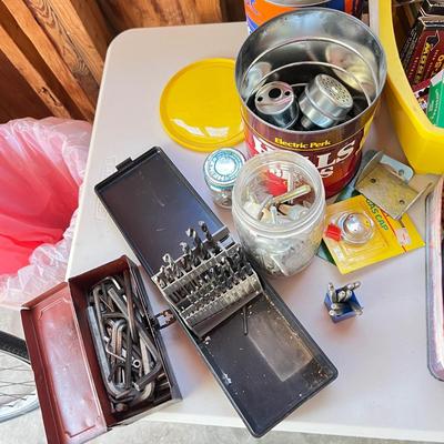 Tool Mixed Garage Lot - Nails, Hand Tools, Hardware, etc.