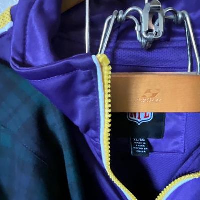 Minnesota Vikings Jacket and Pendleton Shirt, XL