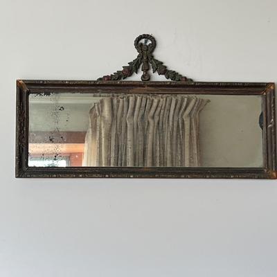 Antique Mirror, 2 Vintage Framed Prints