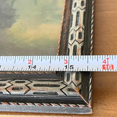 Antique Mirror, 2 Vintage Framed Prints
