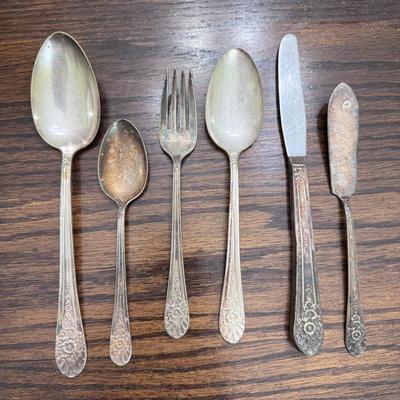 41-Piece WM Rogers ‘Jubilee’ Silver Plated Flatware (DR-DZ)