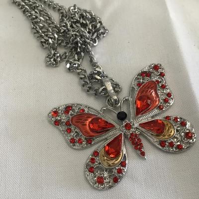 Butterfly Necklace with Chain