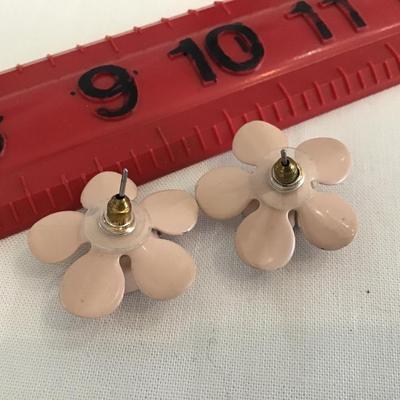 Taupe Flower Earrings