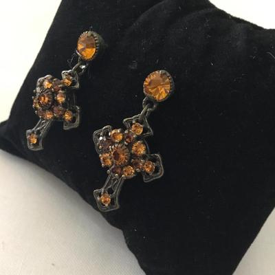 Kenny Ma cross earrings vintage