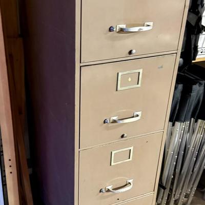 Vintage 4-Drawer Devon Metal File Cabinet
