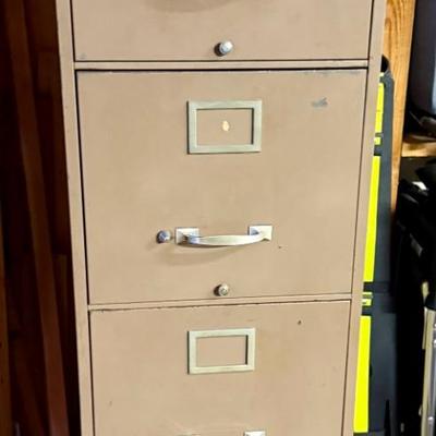 Vintage 4-Drawer Devon Metal File Cabinet