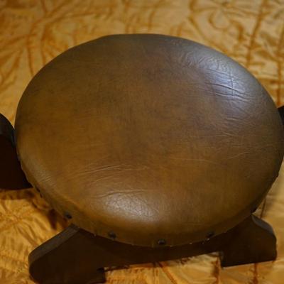 CUTE HAND-CRAFTED TURTLE OTTOMAN. 1970'S ERA