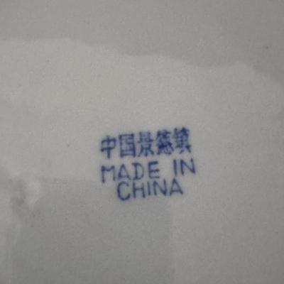 Rice Eye Patterned Blue and White Plates (K-DZ)