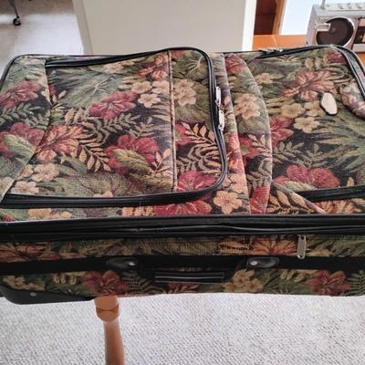 Floral pattern suitcase