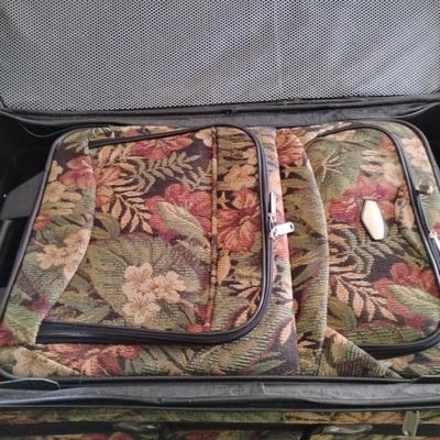Floral pattern suitcase