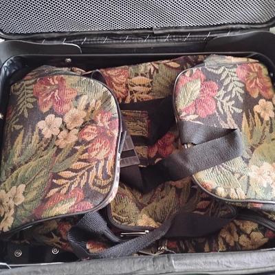 Floral pattern suitcase