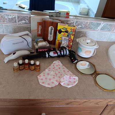 REMINGTON ELECTRIC RAZOR, CURLING IRON, ESSENTIAL OILS AND MORE
