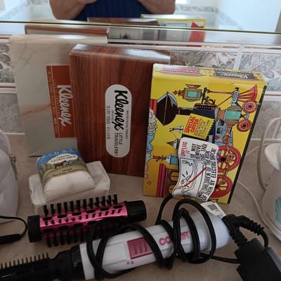 REMINGTON ELECTRIC RAZOR, CURLING IRON, ESSENTIAL OILS AND MORE