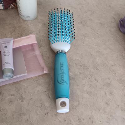 MARY KAY SATIN HANDS AND SOME SAMPLES PLUS A MAKEUP BAG AND BRUSH