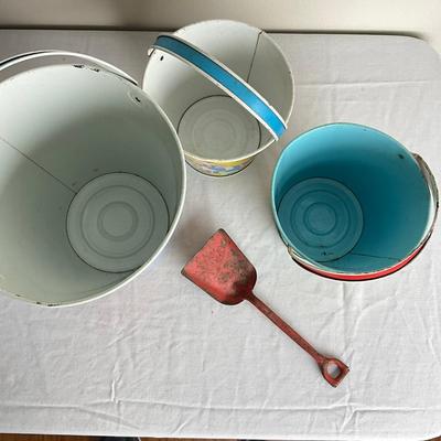 D894 Lot of Three Ohio Art Sand Pails